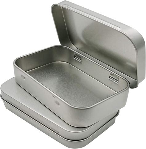 large lightweight metal boxes with lids|small metal box hinged lid.